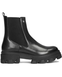 Kazar - Leder Slip-On Sneakers Mit Elastischen Einsätzen - Lyst