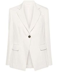 Brunello Cucinelli - Weiße Jacke Für Einen Stilvollen Look - Lyst