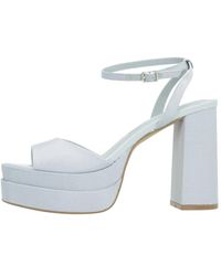 La Strada - Schoenen ,Blauw ,Stijlvolle Gesp Hoge Hak Sandalen - Lyst