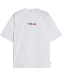Aspesi - Tops ,Wit ,Katoen T-Shirt Wrong - Lyst