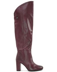 Carmens - Schoenen ,Rood ,Leer Rode Hoge Laarzenjes Voor Vrouwen - Lyst