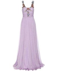 Gucci Geborduurde Toga - Paars