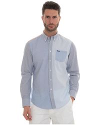 Harmont & Blaine - Patchwork button-down casual shirt - Lyst