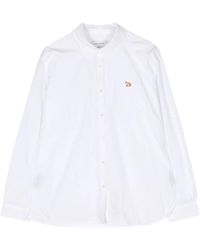 Maison Kitsuné - Baby fox camisa de algodón blanca - Lyst