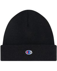 Champion - Accessoires ,Grijs ,Wol Zwarte Beanie Wolmix Handwaspet - Lyst