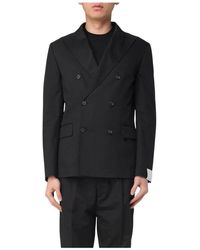 Paolo Pecora - Blaue Doppelreihige Blazer - Lyst