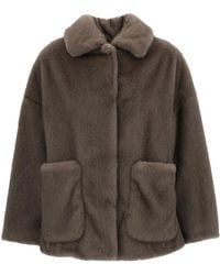 Herno - Jacke Aus Kunstpelz &Amp; Lammfellimitat - Lyst