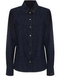 Kocca - Stijlvol Denim Overhemd Met Lange Mouwen En Veelzijdige Pasvorm - Lyst