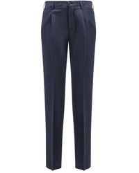Incotex - Blaue Hose Mit Reißverschluss Und Knopf - Lyst