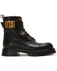 Balmain - Stivaletti romy in pelle nera - Lyst