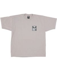 Obey - Silbergraues Eyes Icon Herren T-Shirt - Lyst