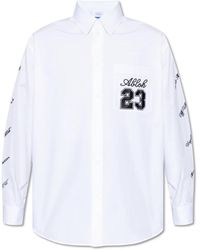 Off-White c/o Virgil Abloh - Camicia Oversize Con Ricami Shirt - Lyst