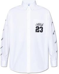 Off-White c/o Virgil Abloh - Camicia Oversize Con Ricami Shirt - Lyst