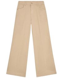 Oltre - Broeken ,Katoen Wijde Katoenen Broek - Lyst