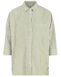 Weekend by Maxmara - Overhemden ,Groen ,Katoen Pure Cotton Poplin Shirt - Lyst
