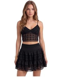 Charo Ruiz - Rokken ,Zwart ,Katoen Lea Mini Rok - Lyst