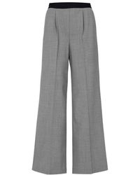 MSGM - Graue wollweite hosen - Lyst