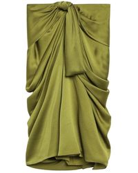 Chloé - Rokken ,Groen ,Knotted Draped Midi Skirt - Lyst