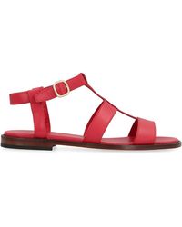Doucal's - Leder Sandalen Mit Verstellbarem Verschluss - Lyst