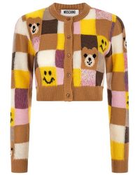 Moschino - Smiley E Teddy Bear Cardigan - Lyst
