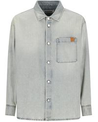 DARKPARK - Overhemden ,Blauw ,Katoen Keanu Tencel Patch Pocket Shirt - Lyst
