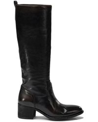 Officine Creative - Schwarze Leder Stiefeletten - Lyst