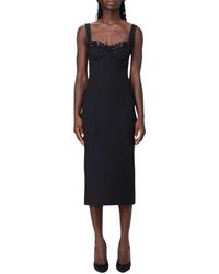 Versace Jeans Couture - Elegantes Schwarzes Midi-Kleid - Lyst