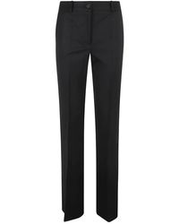 P.A.R.O.S.H. - Schwarze wollmischung slim-fit hose - Lyst