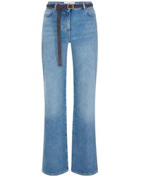 Elisabetta Franchi - Straight Fit Jeans - Lyst