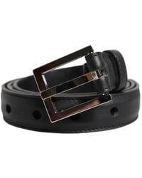 Dolce & Gabbana - Klassischer Ledergürtel Mit Metallschnalle - Lyst