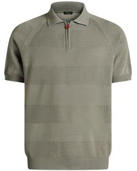 Kiton - Polo Met Korte Mouwen En Rits - Lyst
