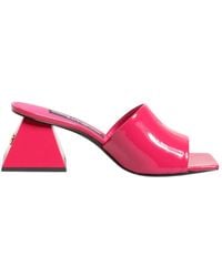 Dolce & Gabbana - Pink Open Toe Block Heel Mules Sandals Shoes - Lyst