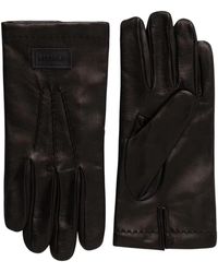 Moschino - Lederhandschuhe Mit Logo-Patch - Lyst