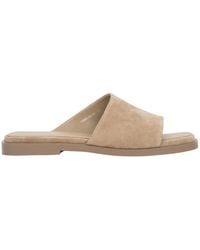 ESTRO - Square-Toe Slide Sandalen - Lyst