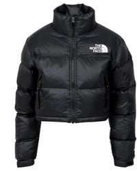 The North Face - Jassen ,Zwart ,Nylon Nuptse Short Jacket - Lyst