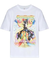 CASABLANCA - T-Shirt Met Grafische Print En Ronde Hals - Lyst