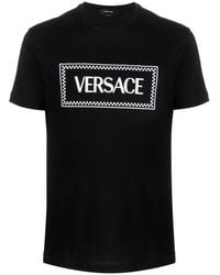Versace - Geborduurd '90S Vintage Logo T-Shirt - Lyst