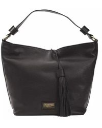 Pompei Donatella - Schwarze Leder Damen Schultertasche - Lyst