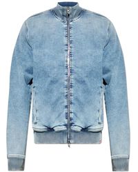 DIESEL - Jassen ,Blauw ,Denim Denim Jack D-Buzye-S Track - Lyst