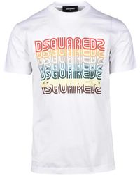 DSquared² - Tops ,Wit ,Katoen Dsquared 2 Tshirt - Lyst