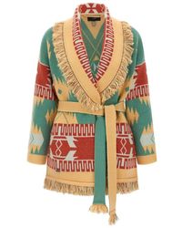Alanui - Truien & Vesten ,Veelkleurig ,Kasjmier Icon Jacquard Cardigan - Lyst