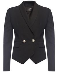 Balmain Double-breasted Blazer - Zwart