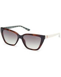 Guess - Cat-eye sonnenbrille in havana grün verlauf - Lyst