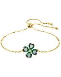 Swarovski - Damen Armband Glücksklee Grün Goldlegierungsschicht Idyllia 5666585 - Lyst