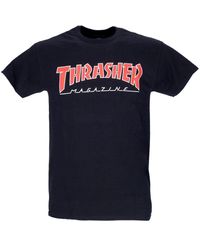 Thrasher - Schwarz/Rot Tee Kurzarm Crew Neck - Lyst