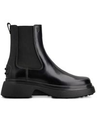 Tod's - Schoenen ,Zwart ,Leer Gomma 74L Elast. Ankle Boot - Lyst