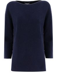 Fabiana Filippi - Zeitlos elegantes bootneck-shirt aus wolle und baumwolle - Lyst