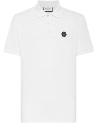 Philipp Plein - Slim Fit Polo Shirt Ss Skull&Amp;Bones - Lyst