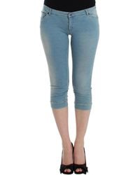 Ermanno Scervino - Jeans ,Blauw ,Katoen Elegante Lichtblauwe Capri Jeans - Lyst