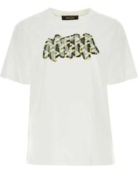 MCM - Stilvolles es Baumwoll-T-Shirt - Lyst